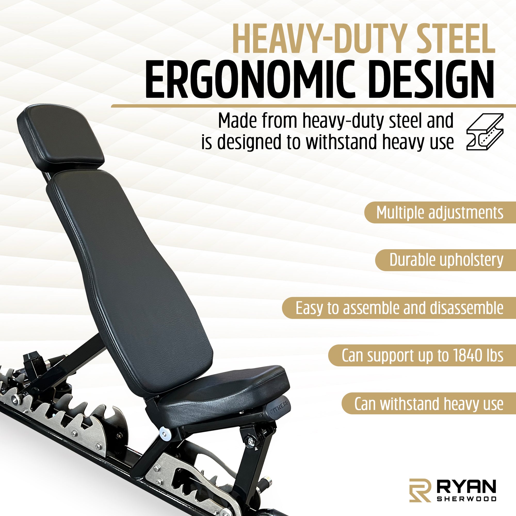 Heavy duty adjustable gym bench deals
