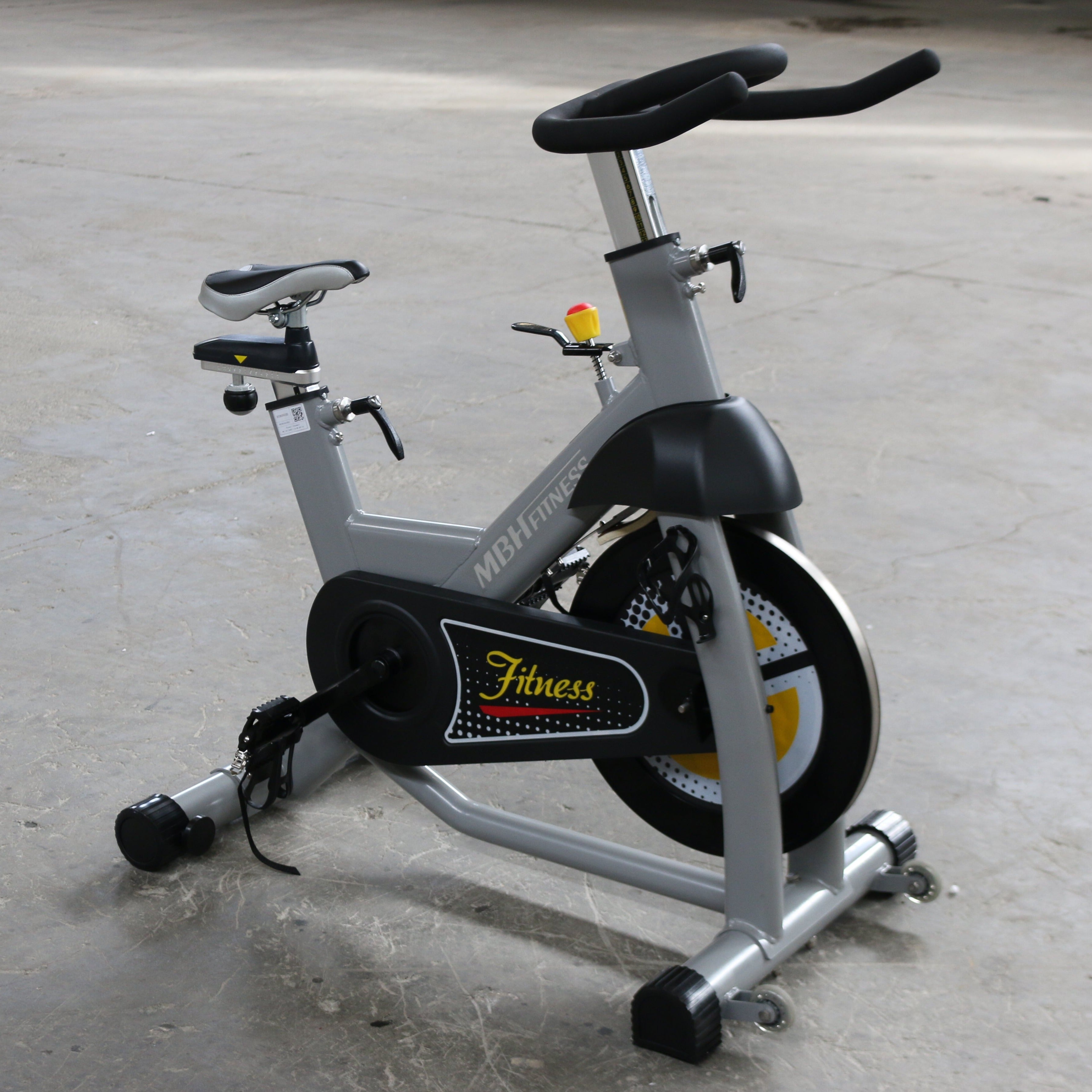 Ryan Sherwood MBH Exercise Bike Exercise Bike with 45 Pound Flywheel and 4 Way Padded Seat Steel Framed Exercise Equipment for Home Gym 350 Pound